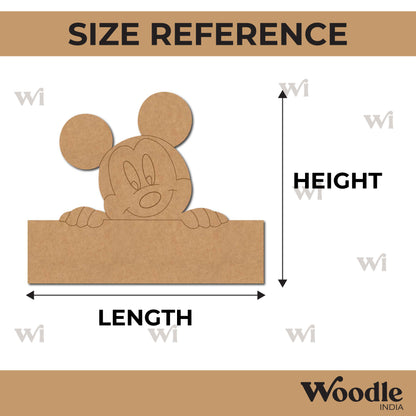 Mickey Mouse Nameplate Pre Marked MDF Design 2