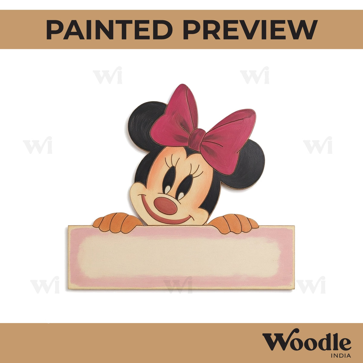 Mickey Mouse Nameplate Pre Marked MDF Design 3