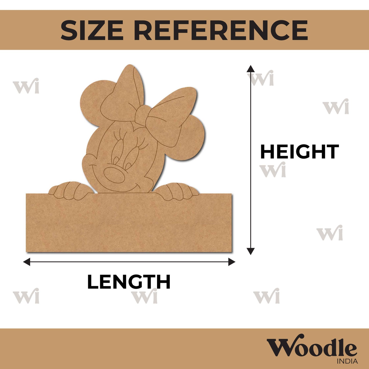 Mickey Mouse Nameplate Pre Marked MDF Design 3