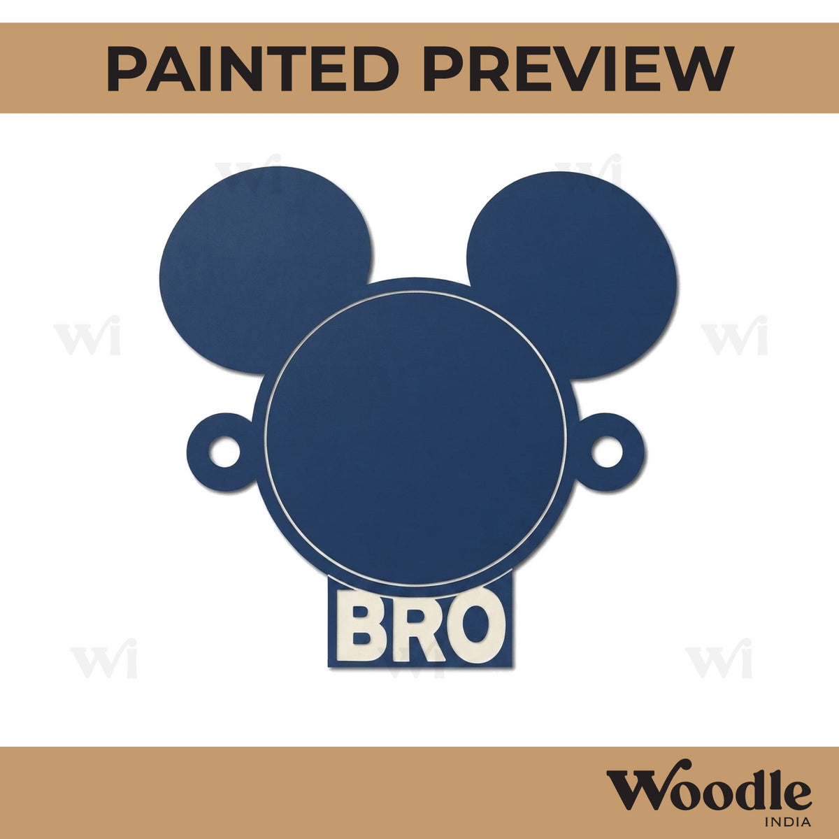 Mickey Mouse Rakhi Pre Marked MDF Design 1
