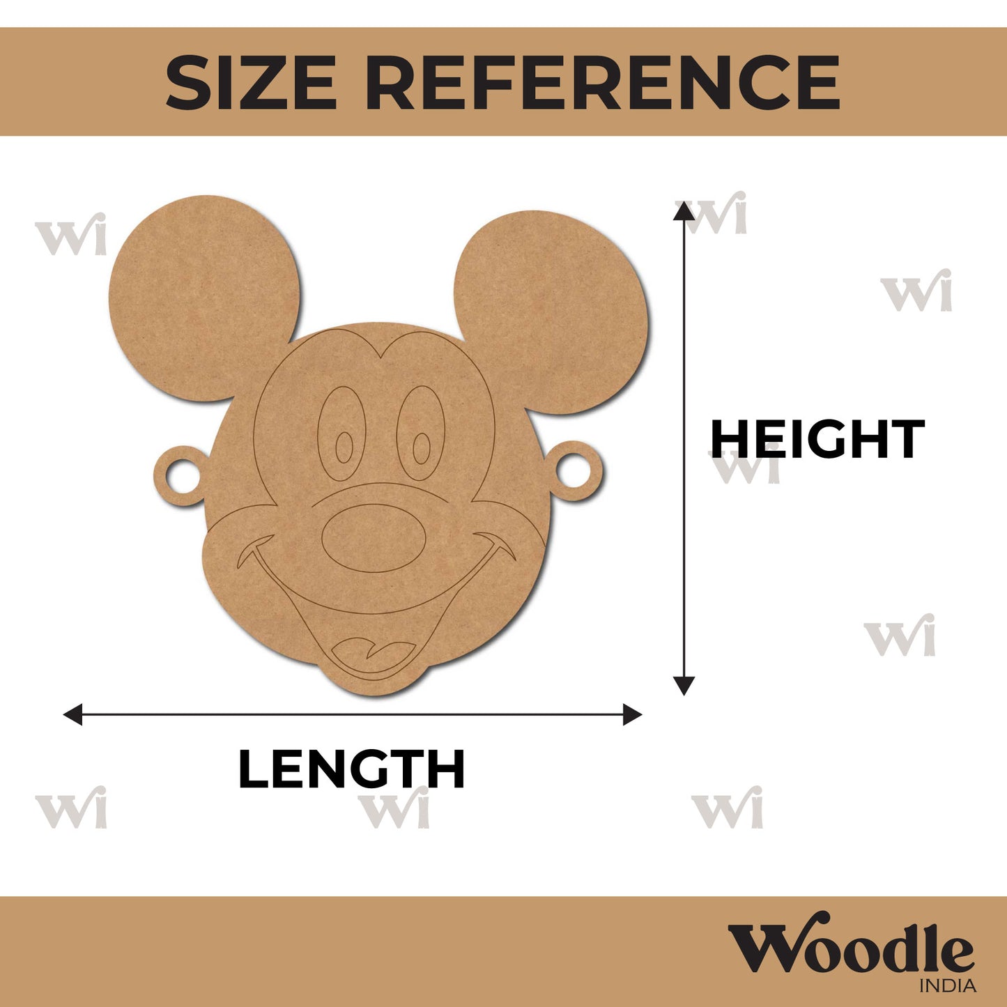 Mickey Mouse Rakhi Pre Marked MDF Design 2