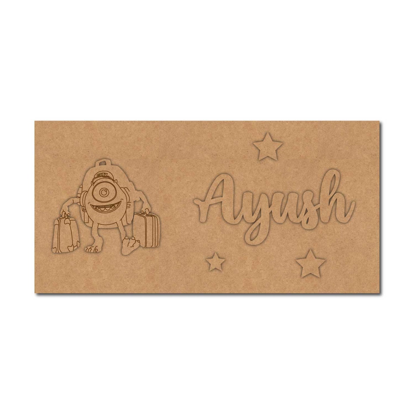 Mike Monsters Inc. Disney Kids Nameplate MDF Design 1