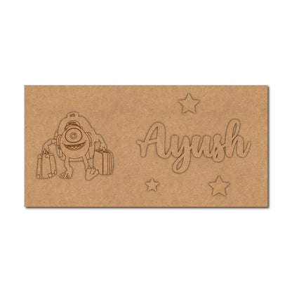 Mike Monsters Inc. Disney Kids Nameplate MDF Design 1