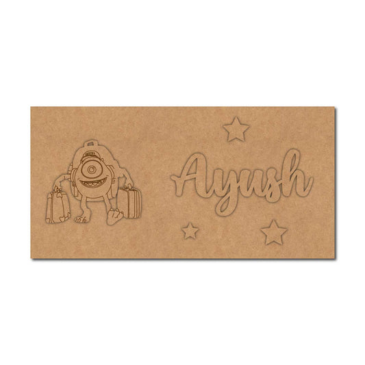 Mike Monsters Inc. Disney Kids Nameplate MDF Design 1