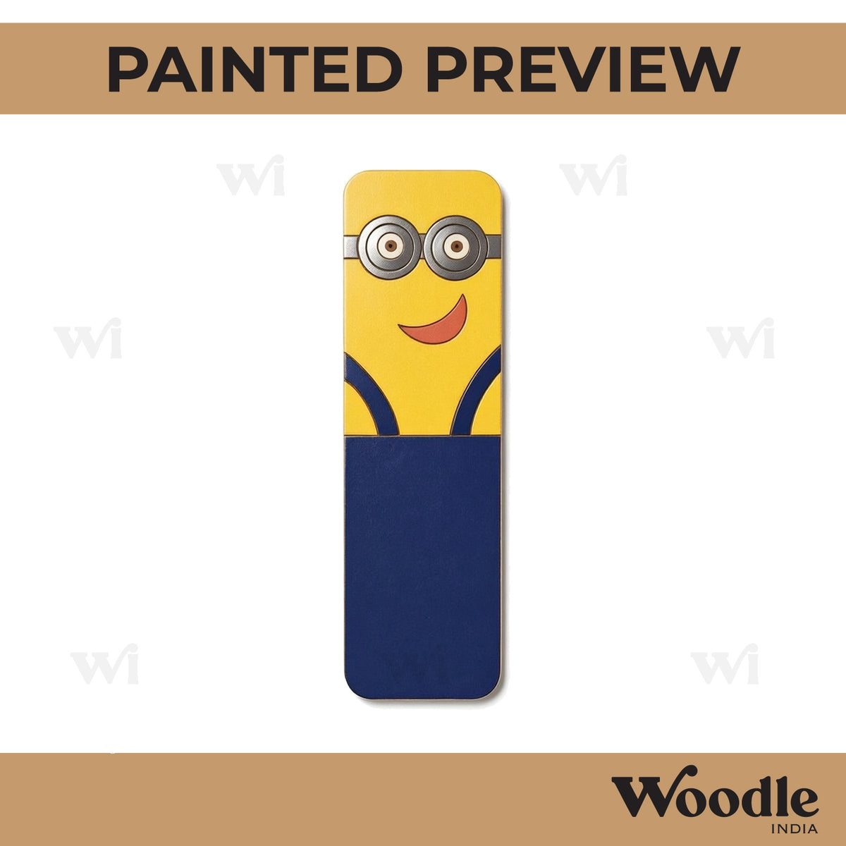 Minion Bookmark Pre Marked MDF Design 1