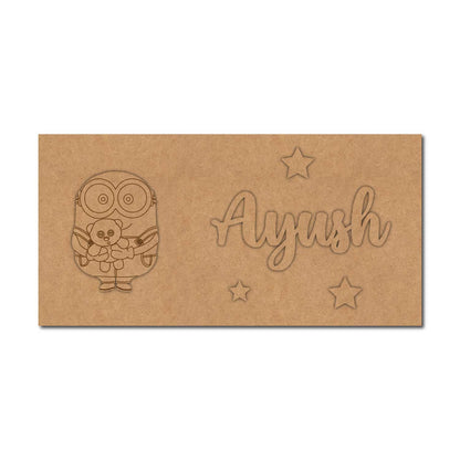Minion Kids Nameplate MDF Design 1