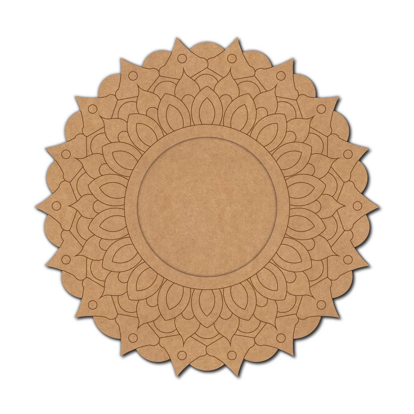 Mirror Mandala Pre Marked MDF Design 1