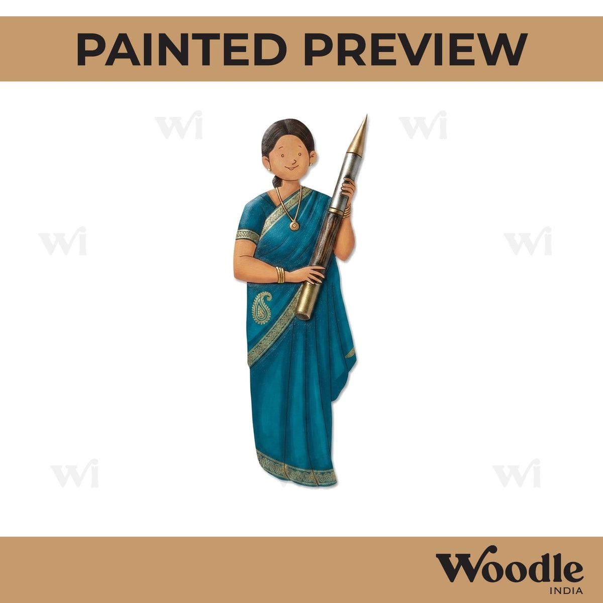 Missile Woman Of India Pre Marked MDF Design 1