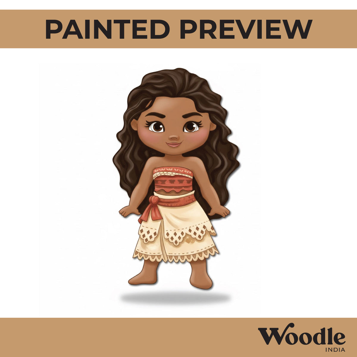 Moana Disney Girl Pre Marked MDF Design 1