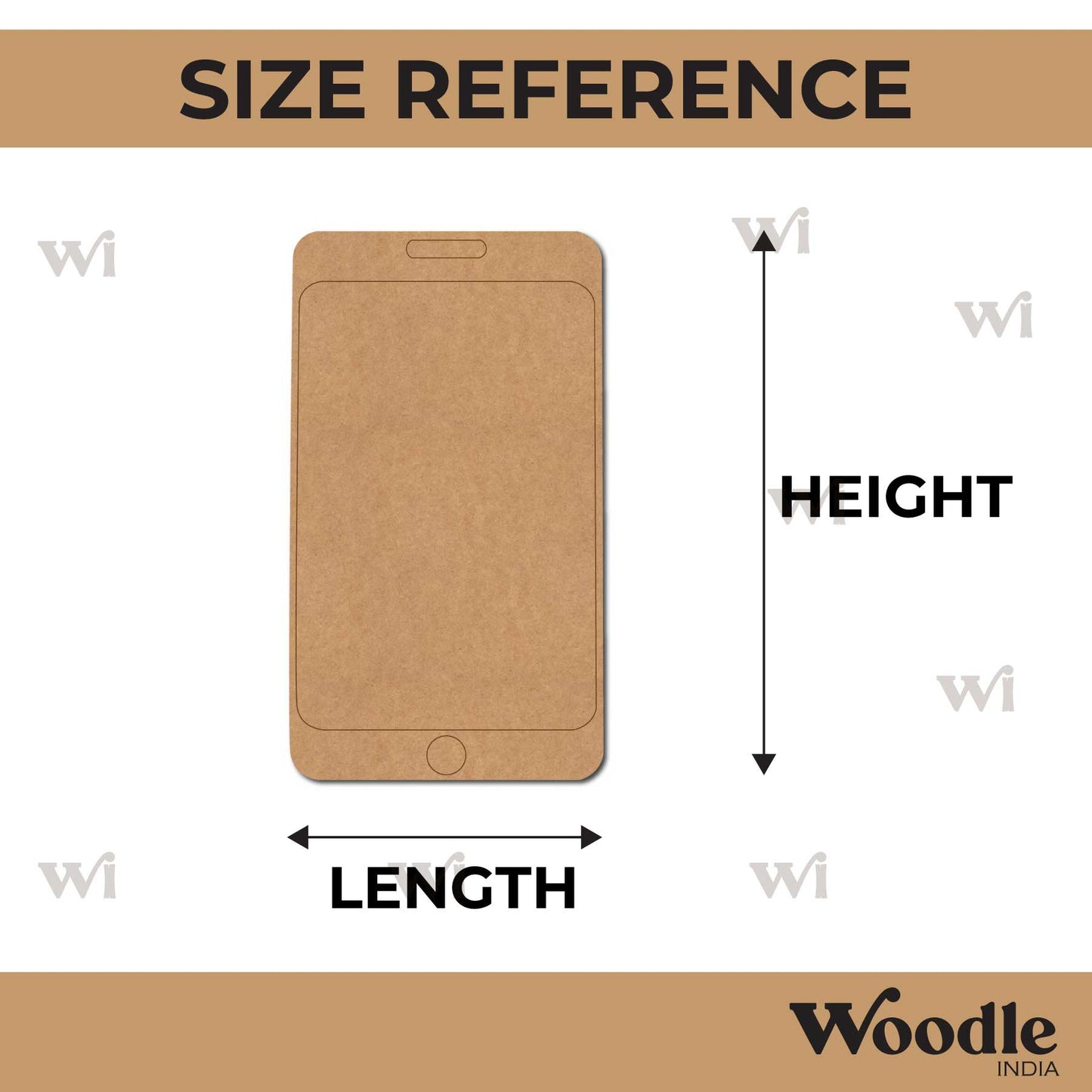 Mobile Phone Pre Marked MDF Design 1