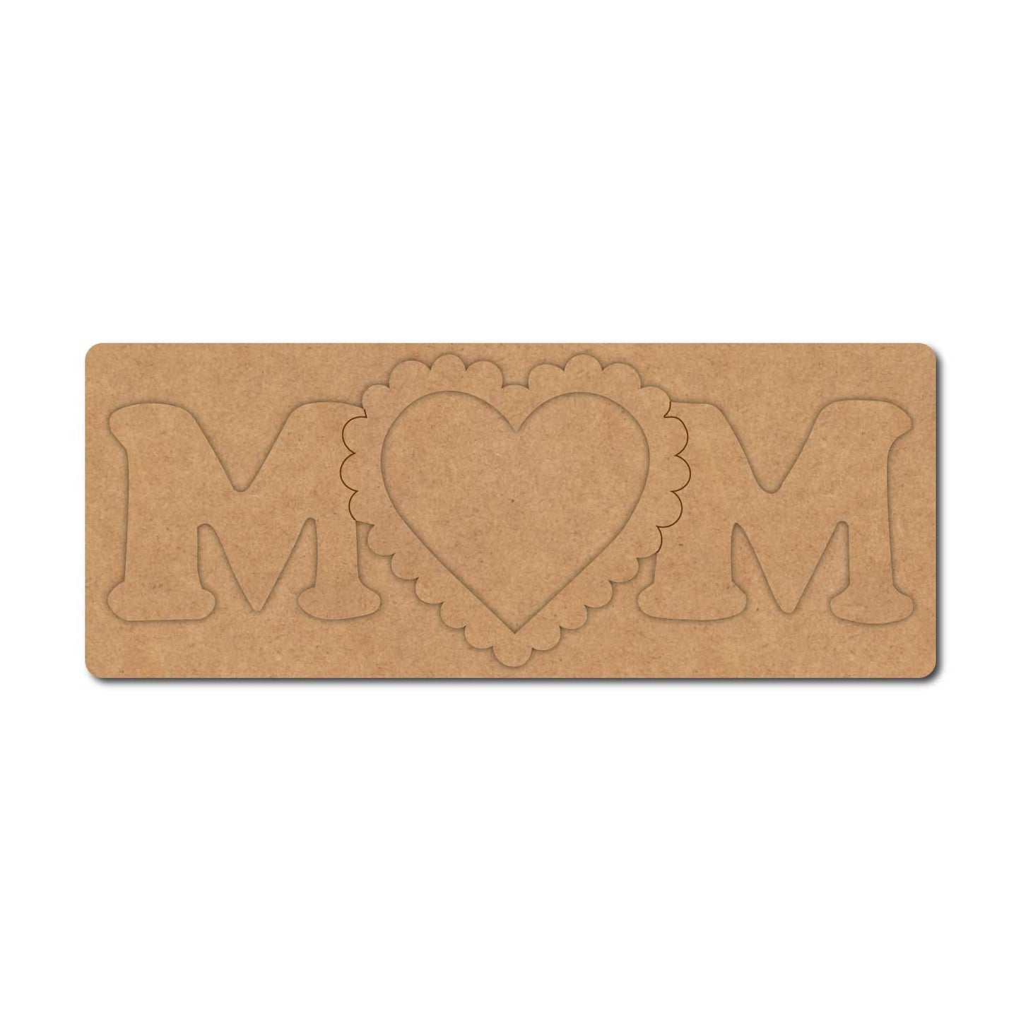 Mom Heart Pre Marked Base MDF Design 1