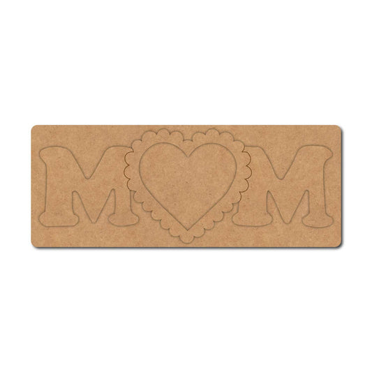Mom Heart Pre Marked Base MDF Design 1