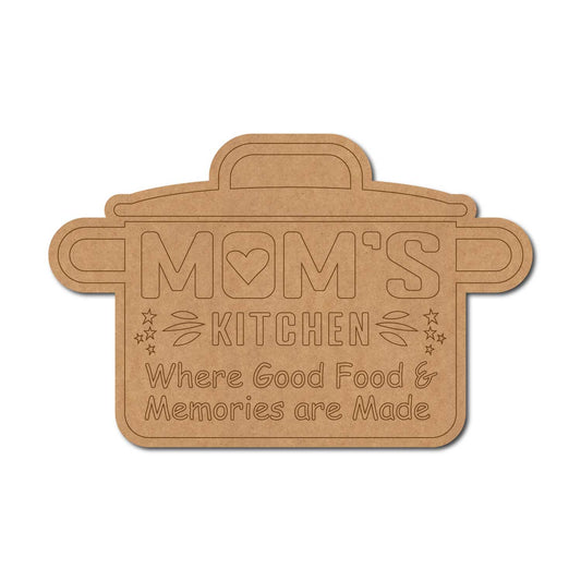 Mom's Kitchen Cooker Pre Marked Text Base MDF Design 1