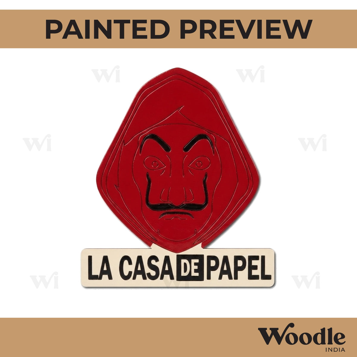 Money Heist Pre Marked Base MDF Design 1