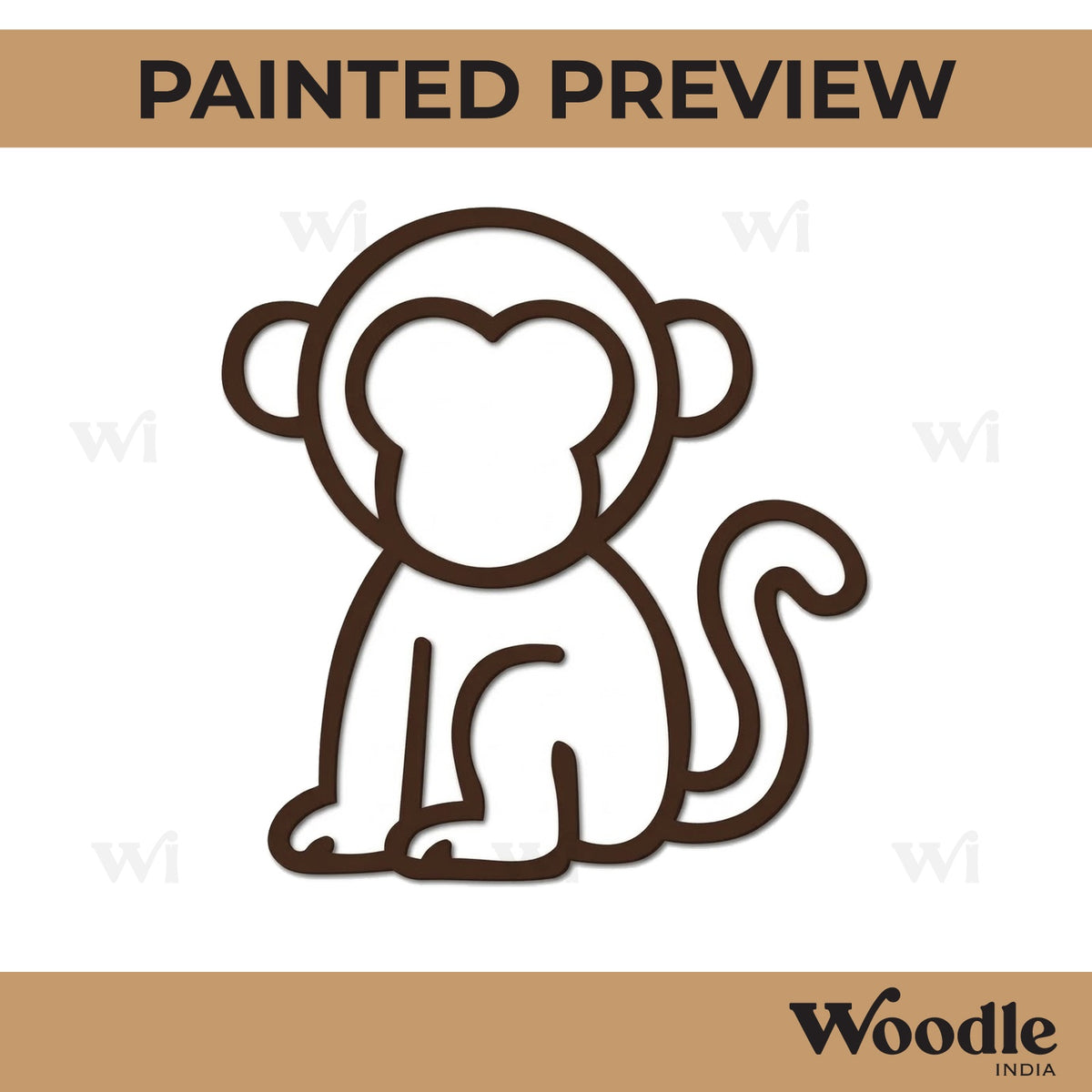 Monkey Cutout MDF Design 2