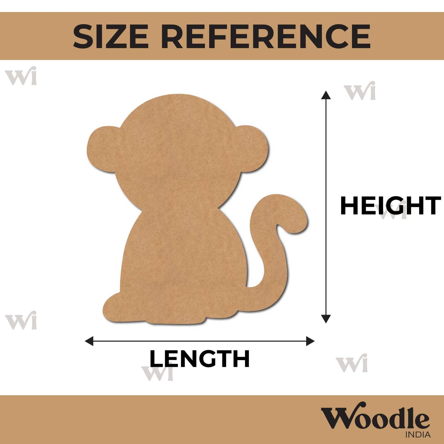Monkey Cutout MDF Design 3