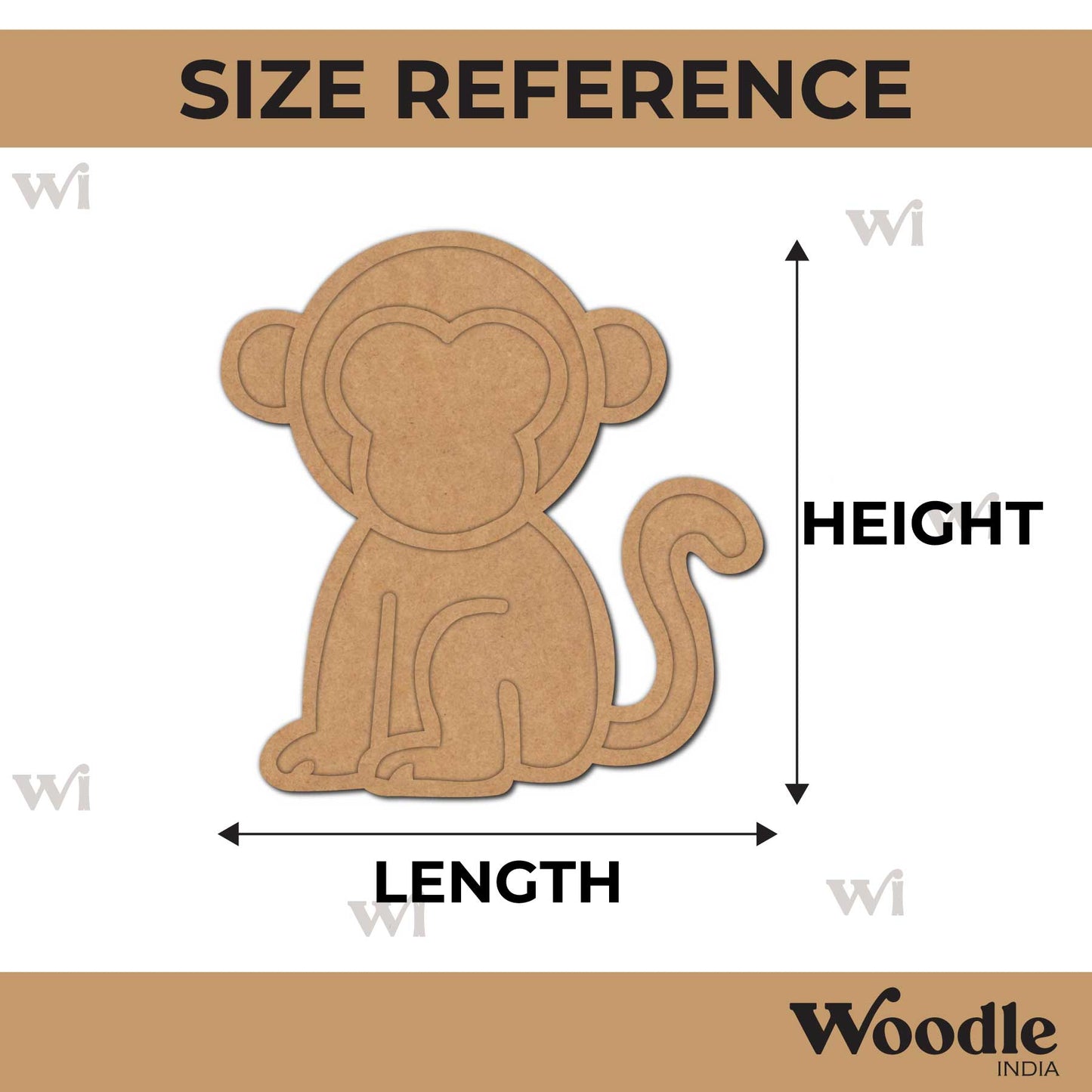 Monkey Mosaic Art MDF Design 1
