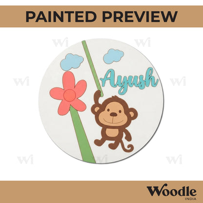 Monkey Nameplate MDF Design 1