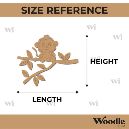 Monkey On Branch Pre Marked MDF Design 1