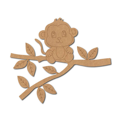 Monkey On Branch Pre Marked MDF Design 1