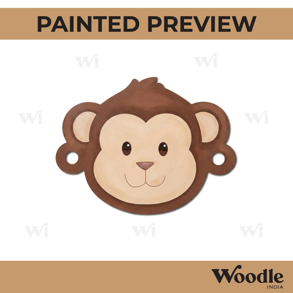 Monkey Rakhi Pre Marked MDF Design 1