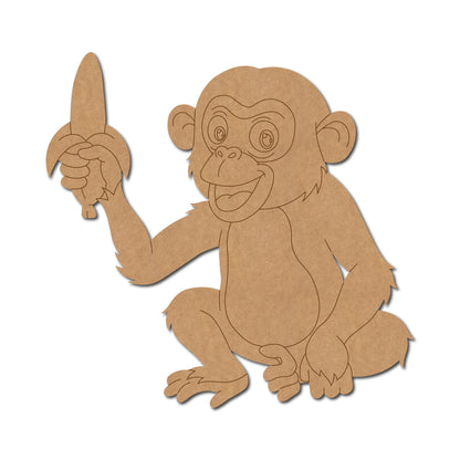 Monkey With Banana Pre Marked MDF Design 1