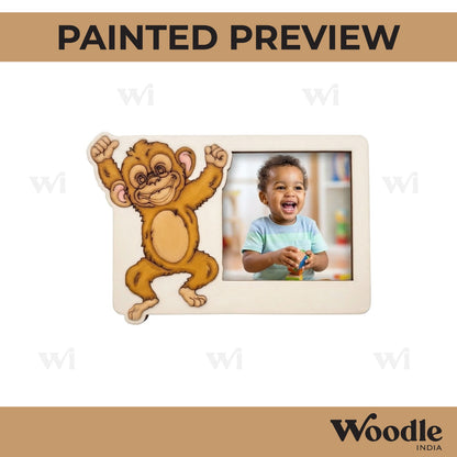 Monkey Three Layered Photo Frame MDF Design 1