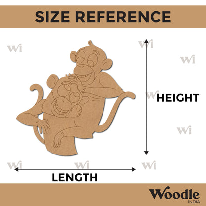 Monkeys Playing Pre Marked MDF Design 1