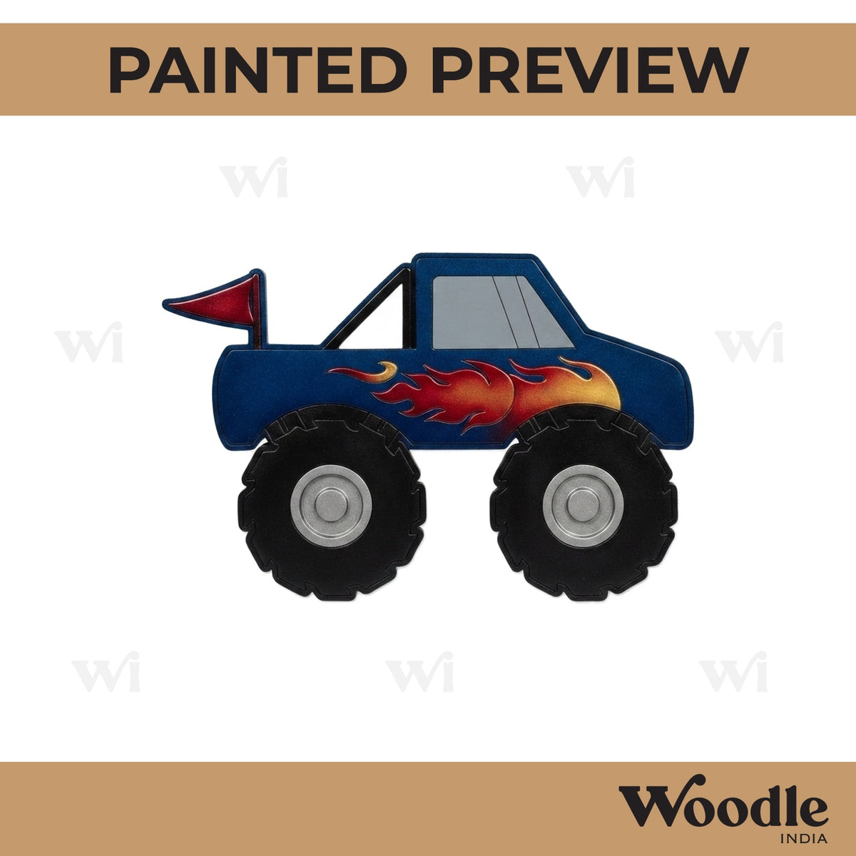 Monster Truck Pre Marked MDF Design 1