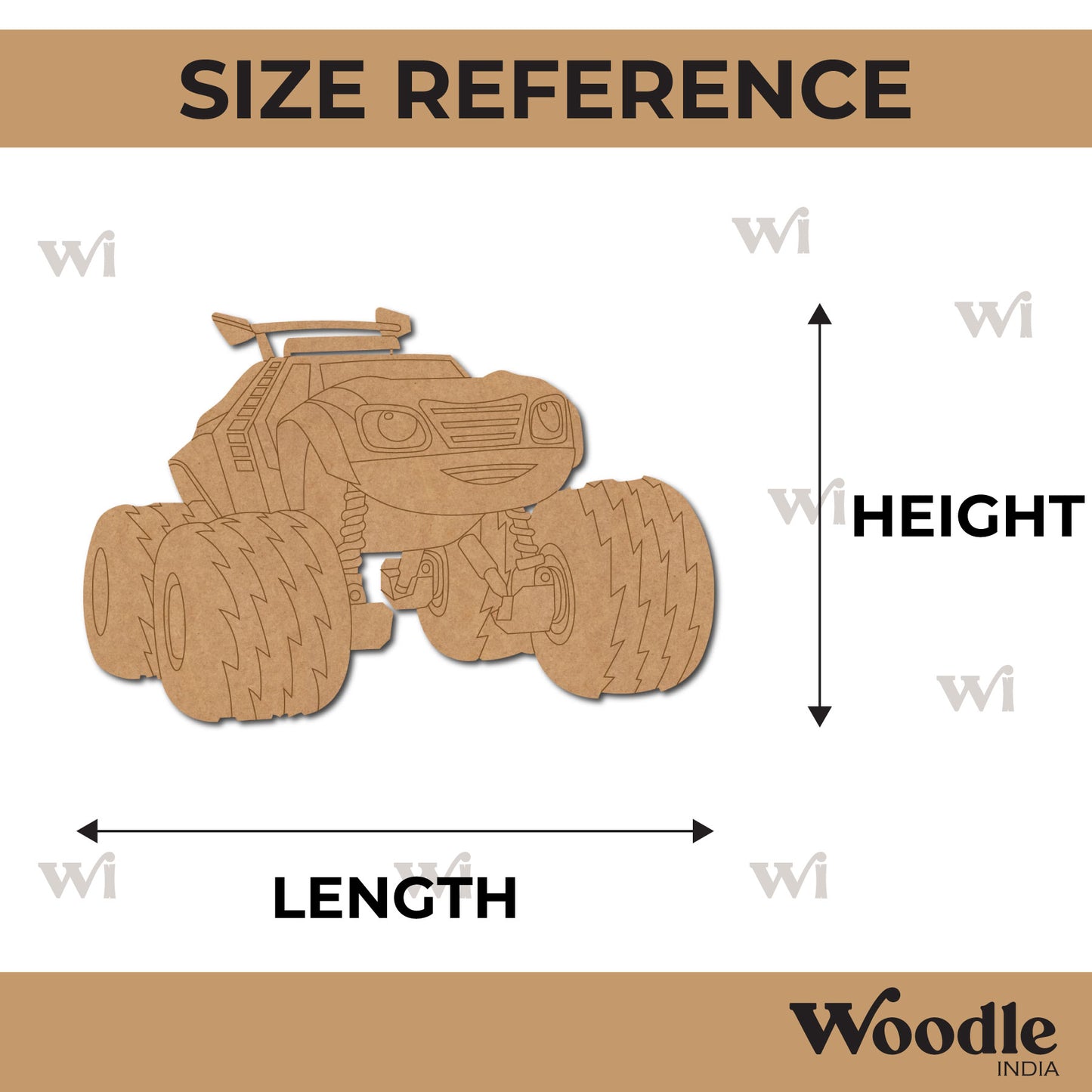 Monster Truck Pre Marked MDF Design 5