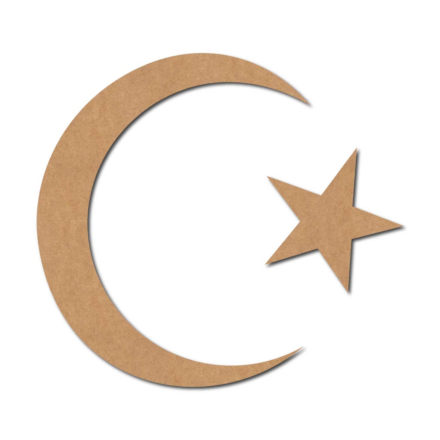 Moon And Star Islam Cutout MDF Design 1