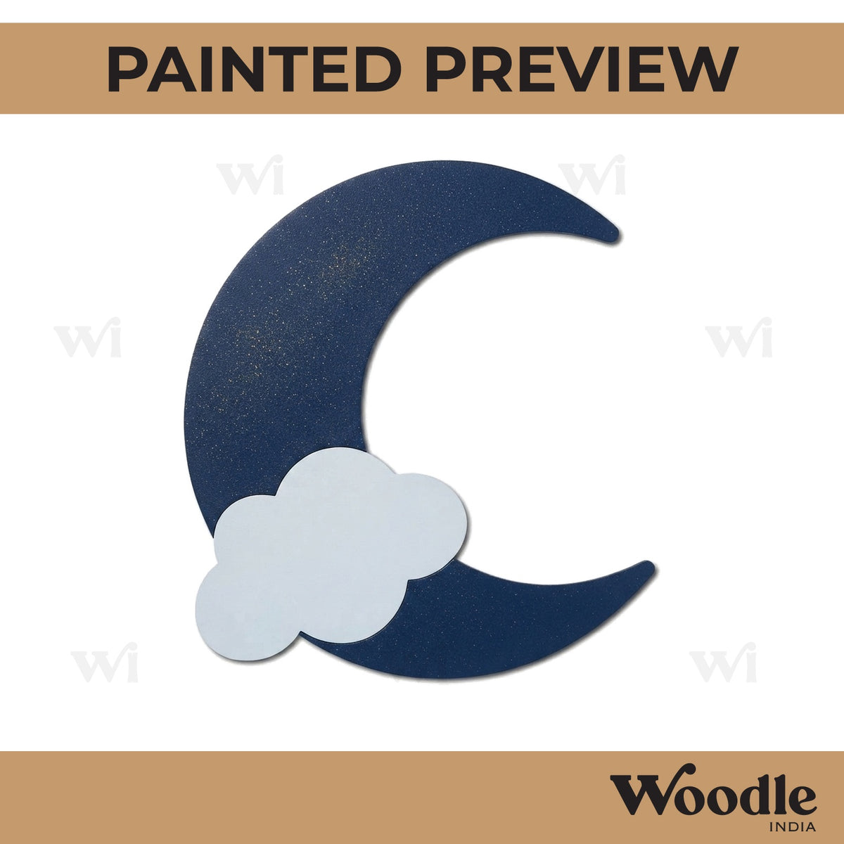Moon Cloud Pre Marked MDF Design 1