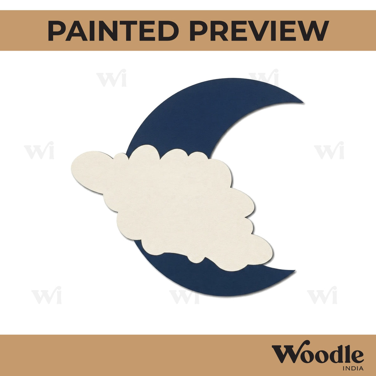 Moon Cloud Pre Marked MDF Design 2