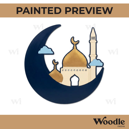 Moon Mosque Islamic Base Pre Marked MDF Design 2