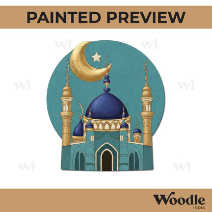 Moon Mosque Islamic Base Pre Marked MDF Design 3