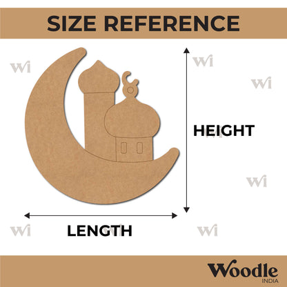 Moon Mosque Islamic Base Pre Marked MDF Design 4