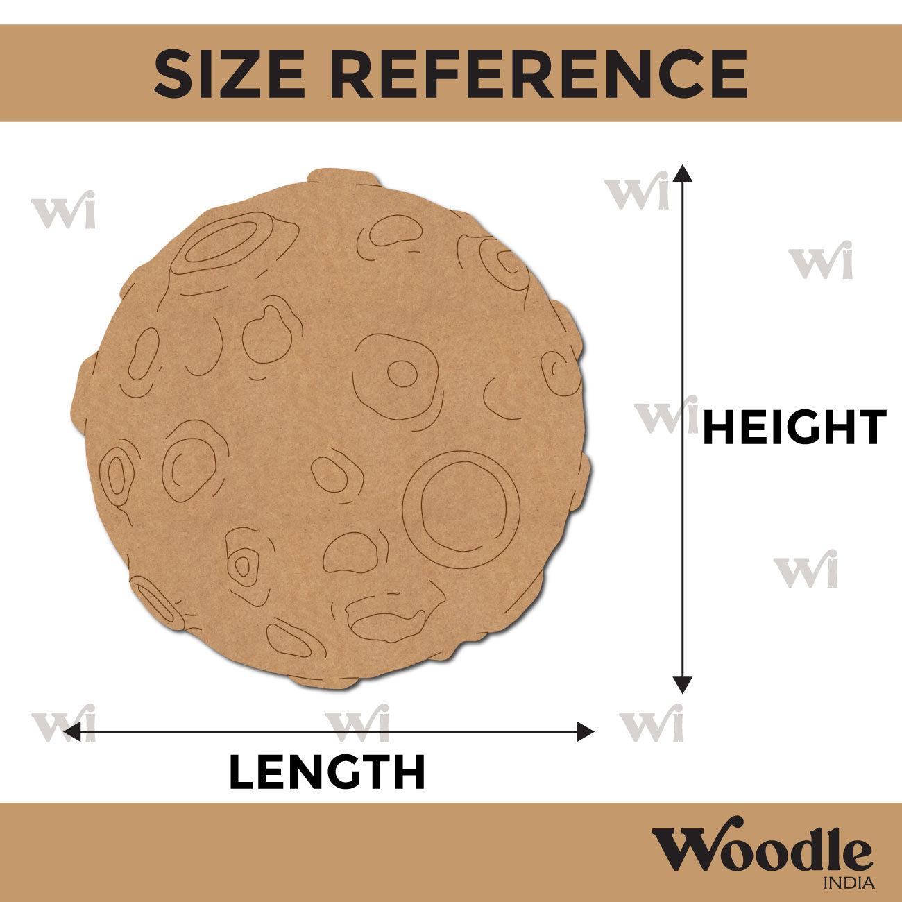 Moon Pre Marked MDF Design 3