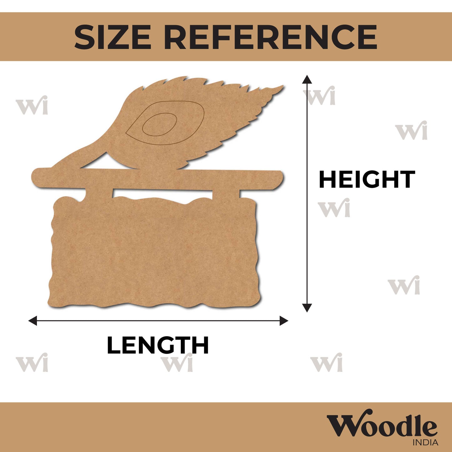 Mor Pankh Pre Marked Base MDF Design 1