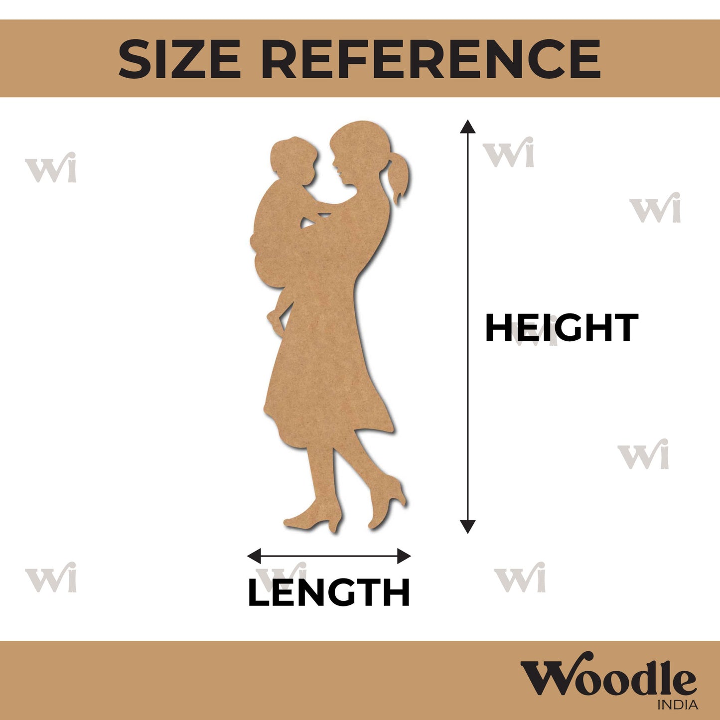 Mother With Child Cutout MDF Design 2