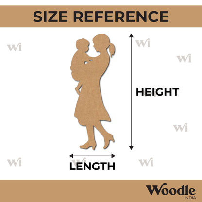 Mother With Child Cutout MDF Design 2