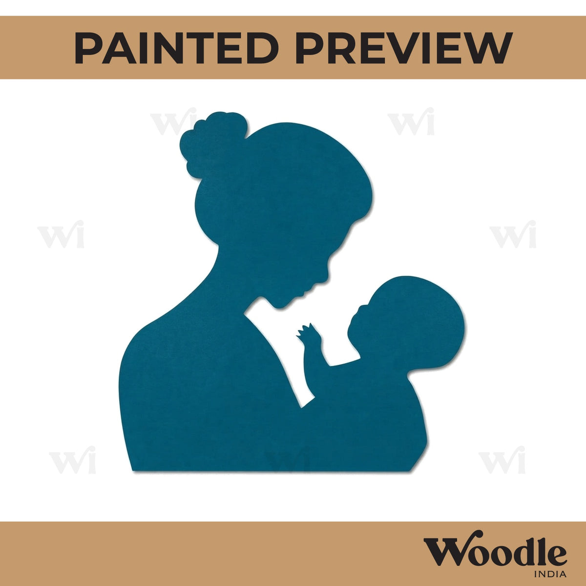 Mother With Child Cutout MDF Design 3
