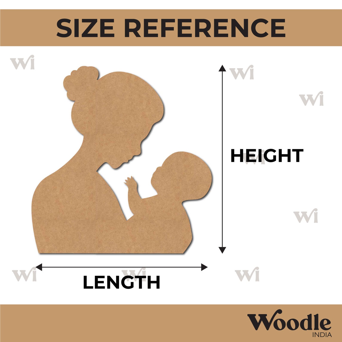 Mother With Child Cutout MDF Design 3