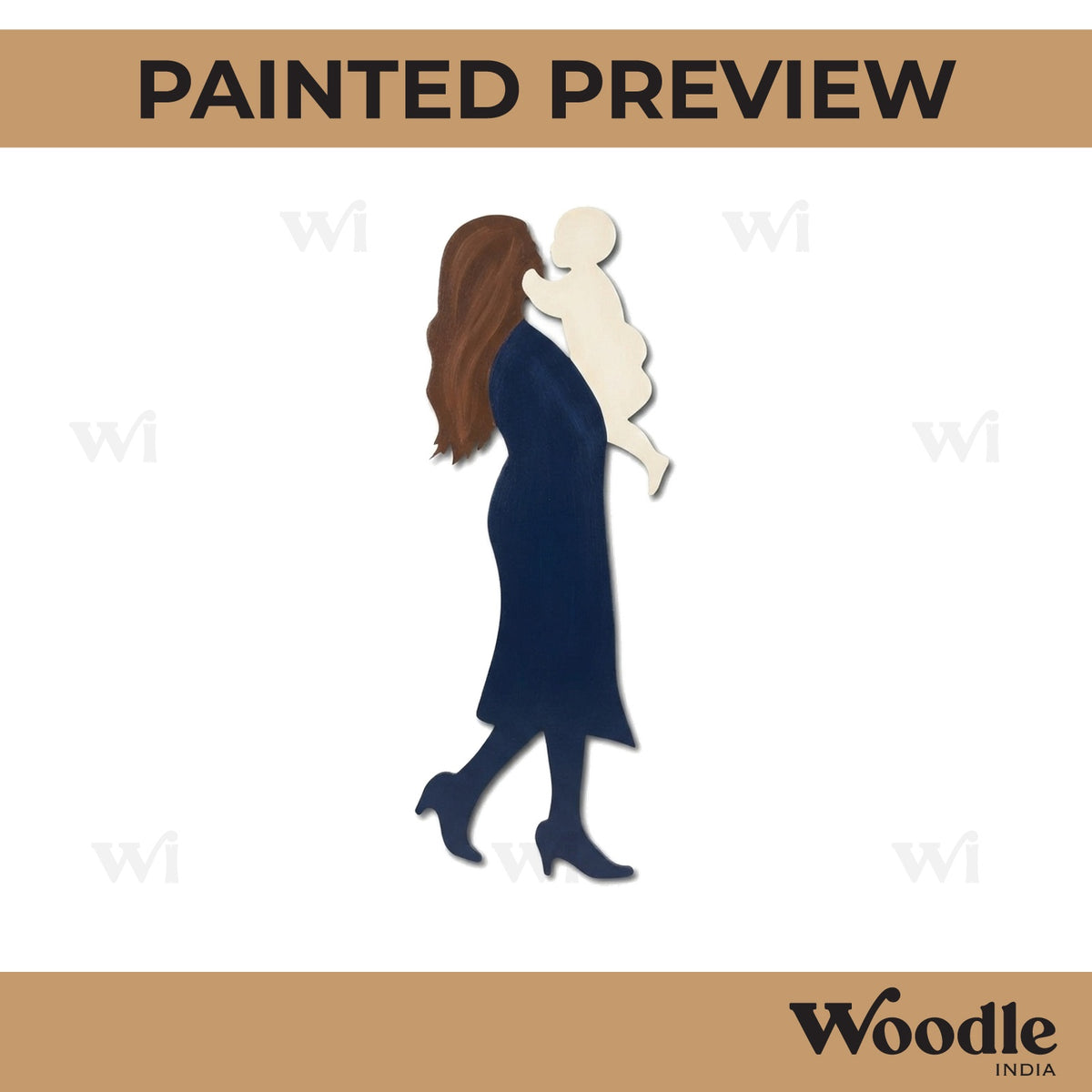 Mother With Child Cutout MDF Design 4