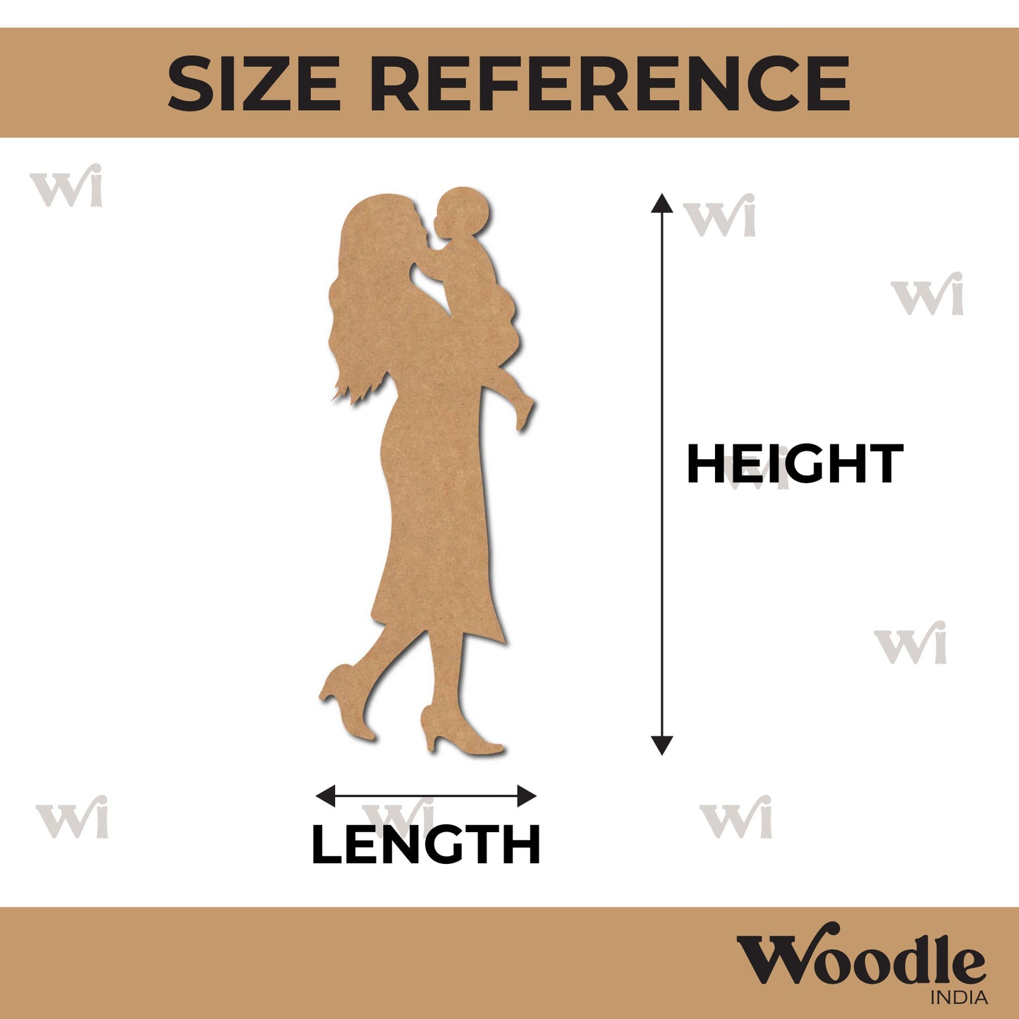 Mother With Child Cutout MDF Design 4