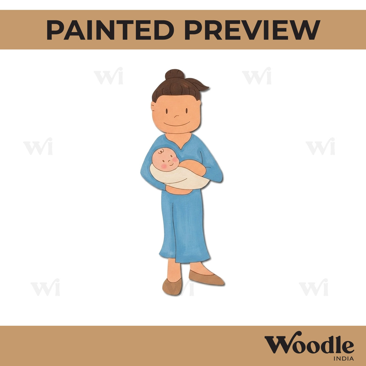 Mother With Child Pre Marked MDF Design 1