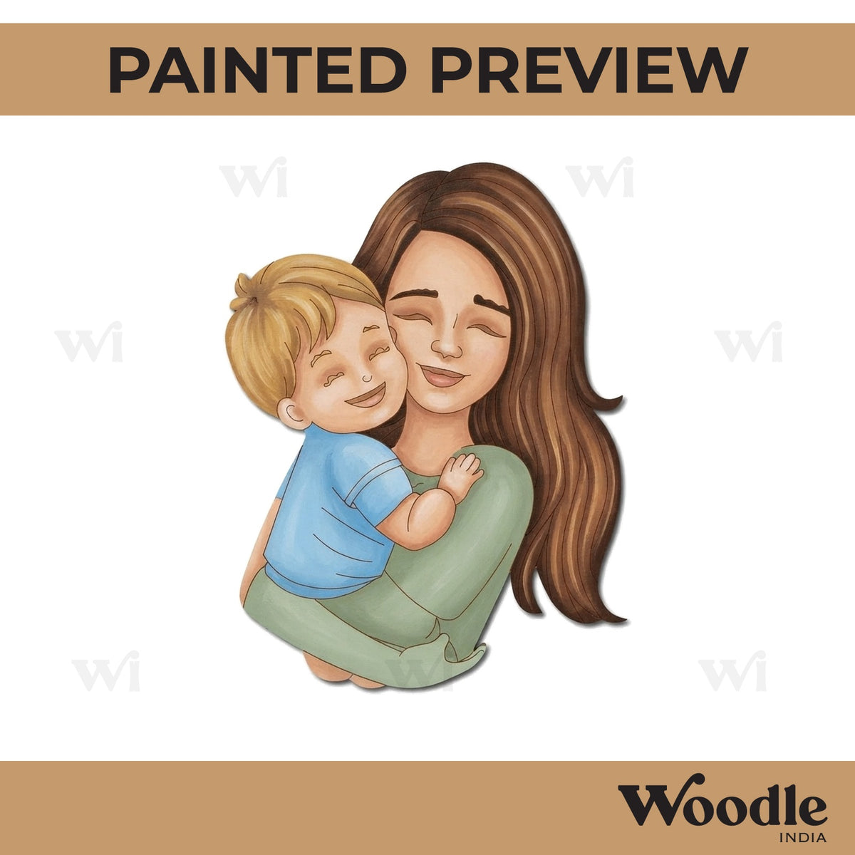 Mother With Child Pre Marked MDF Design 10