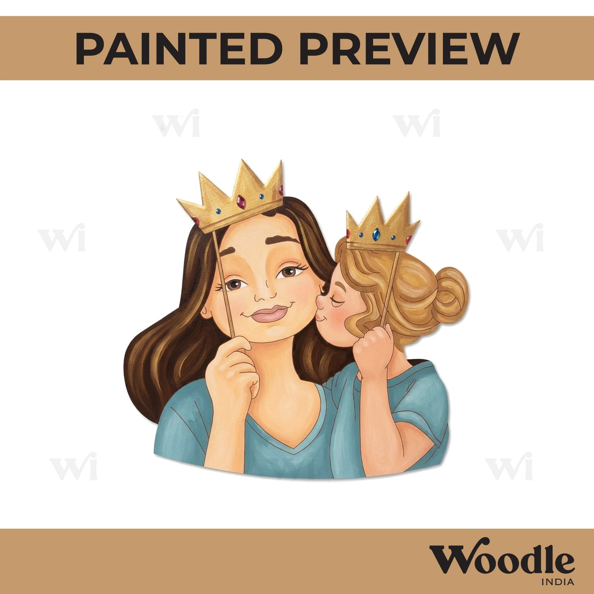 Mother With Child Pre Marked MDF Design 11