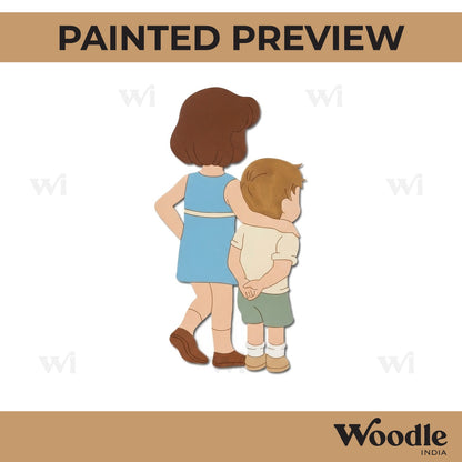 Mother With Child Pre Marked MDF Design 3