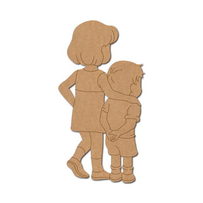 Mother With Child Pre Marked MDF Design 3