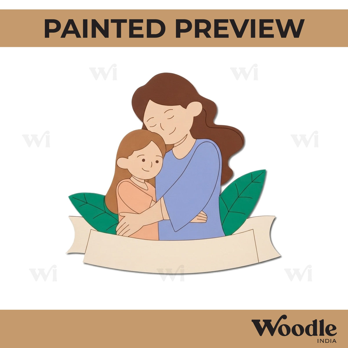 Mother With Child Pre Marked MDF Design 4